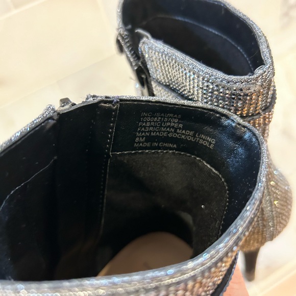 INC Womens International Concepts Shoes Inc Isauria Stiletto Booties Rhinestone - Picture 7 of 8